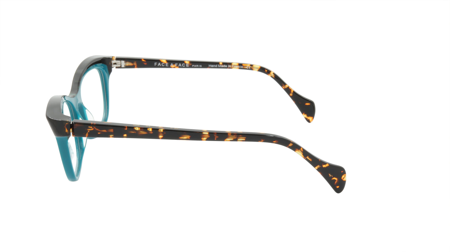 Face A Face Eyeglasses Frame GILDA 2 Col. 3036 Acetate Dark Opaque Turquoise