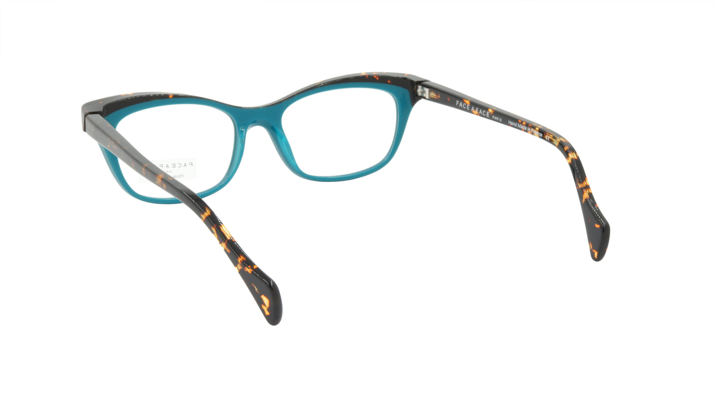 Face A Face Eyeglasses Frame GILDA 2 Col. 3036 Acetate Dark Opaque Turquoise