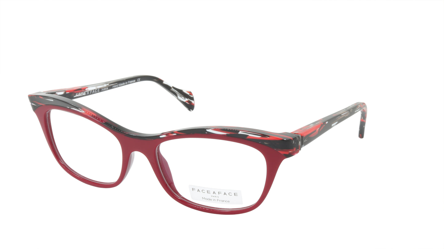 Face A Face Eyeglasses Frame GILDA 2 Col. 4023 Acetate Purple Red Lines Red Ligh