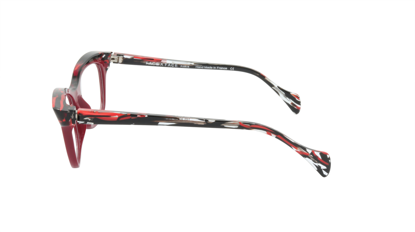Face A Face Eyeglasses Frame GILDA 2 Col. 4023 Acetate Purple Red Lines Red Ligh