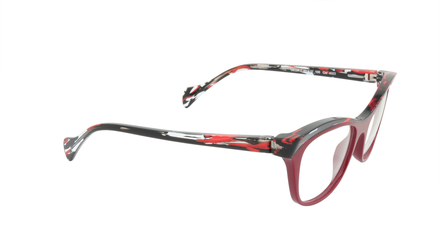 Face A Face Eyeglasses Frame GILDA 2 Col. 4023 Acetate Purple Red Lines Red Ligh