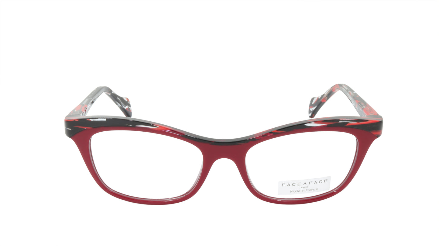 Face A Face Eyeglasses Frame GILDA 2 Col. 4023 Acetate Purple Red Lines Red Ligh