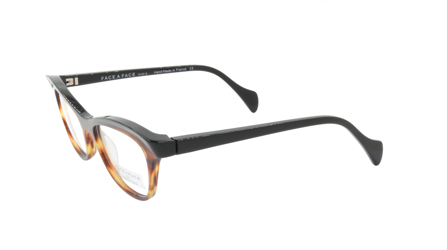 Face A Face Eyeglasses Frame GILDA 1 Col. 167 Acetate Brown Horn Black