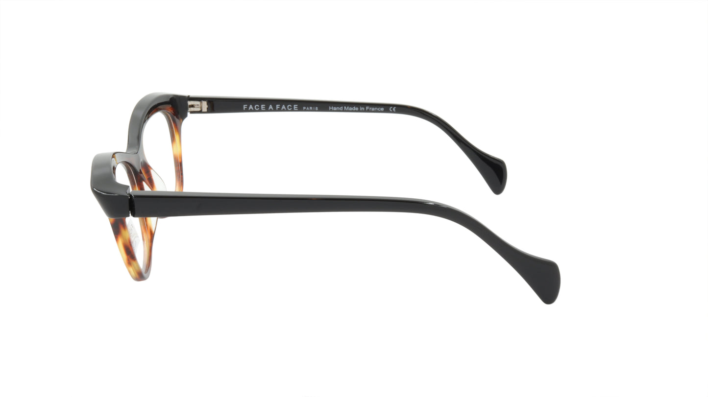 Face A Face Eyeglasses Frame GILDA 1 Col. 167 Acetate Brown Horn Black