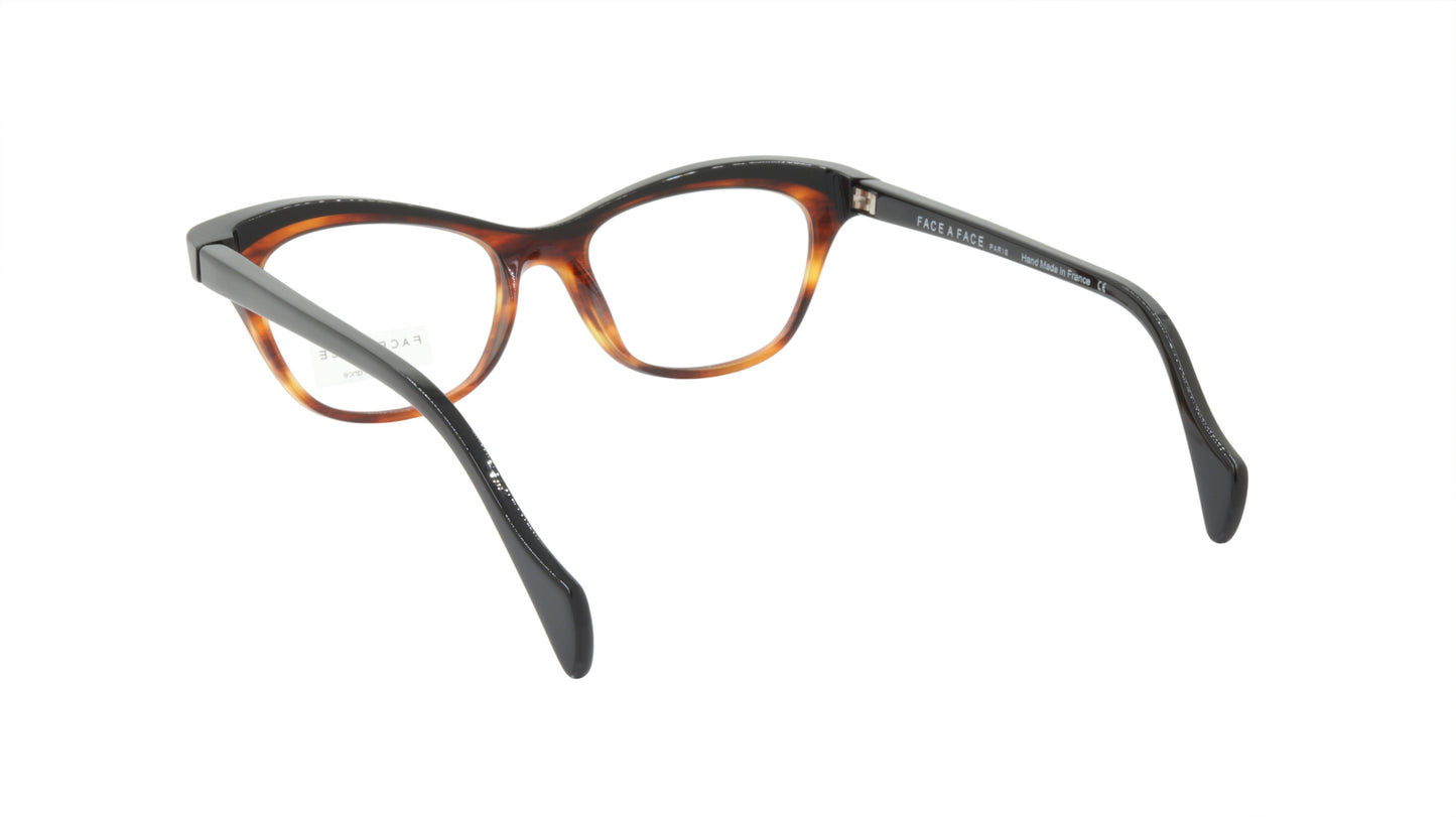 Face A Face Eyeglasses Frame GILDA 1 Col. 167 Acetate Brown Horn Black