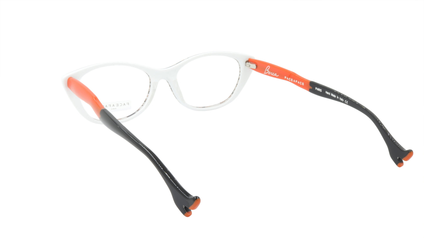 Face A Face Eyewear in Zig Zag Pattern in Orange and White