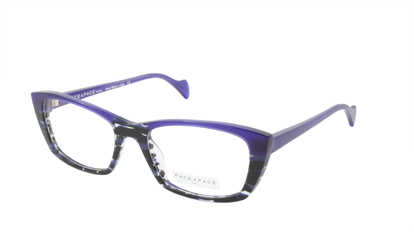 Face A Face Eyeglasses Frame SELMA 2 Col. 2014 Acetate Lines and Blue Light