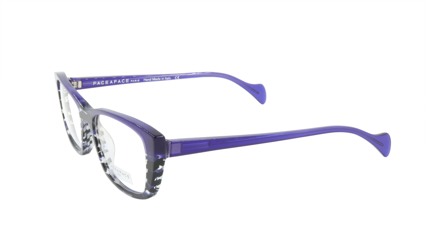 Face A Face Eyeglasses Frame SELMA 2 Col. 2014 Acetate Lines and Blue Light