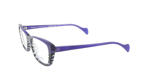 Face A Face Eyeglasses Frame SELMA 2 Col. 2014 Acetate Lines and Blue Light