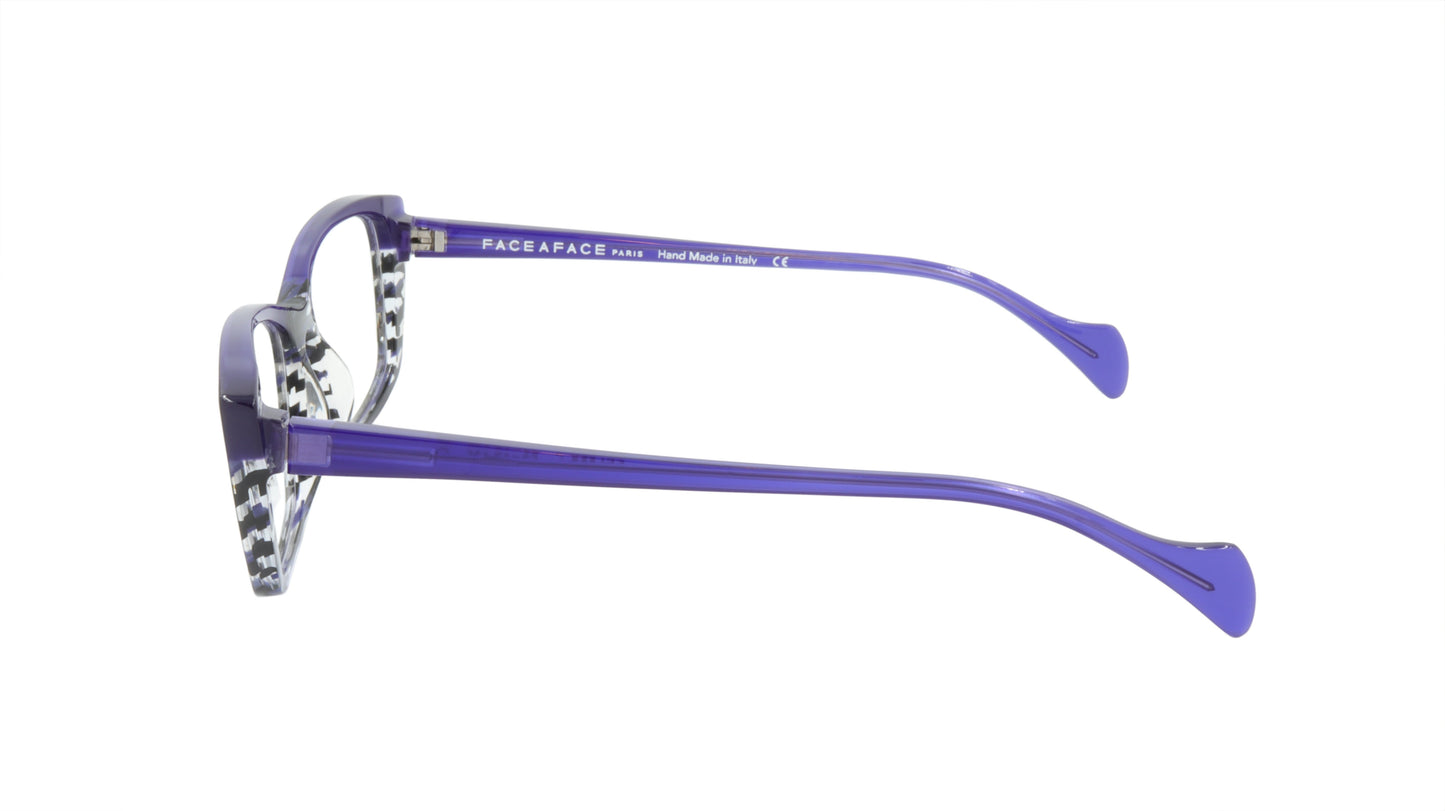 Face A Face Eyeglasses Frame SELMA 2 Col. 2014 Acetate Lines and Blue Light