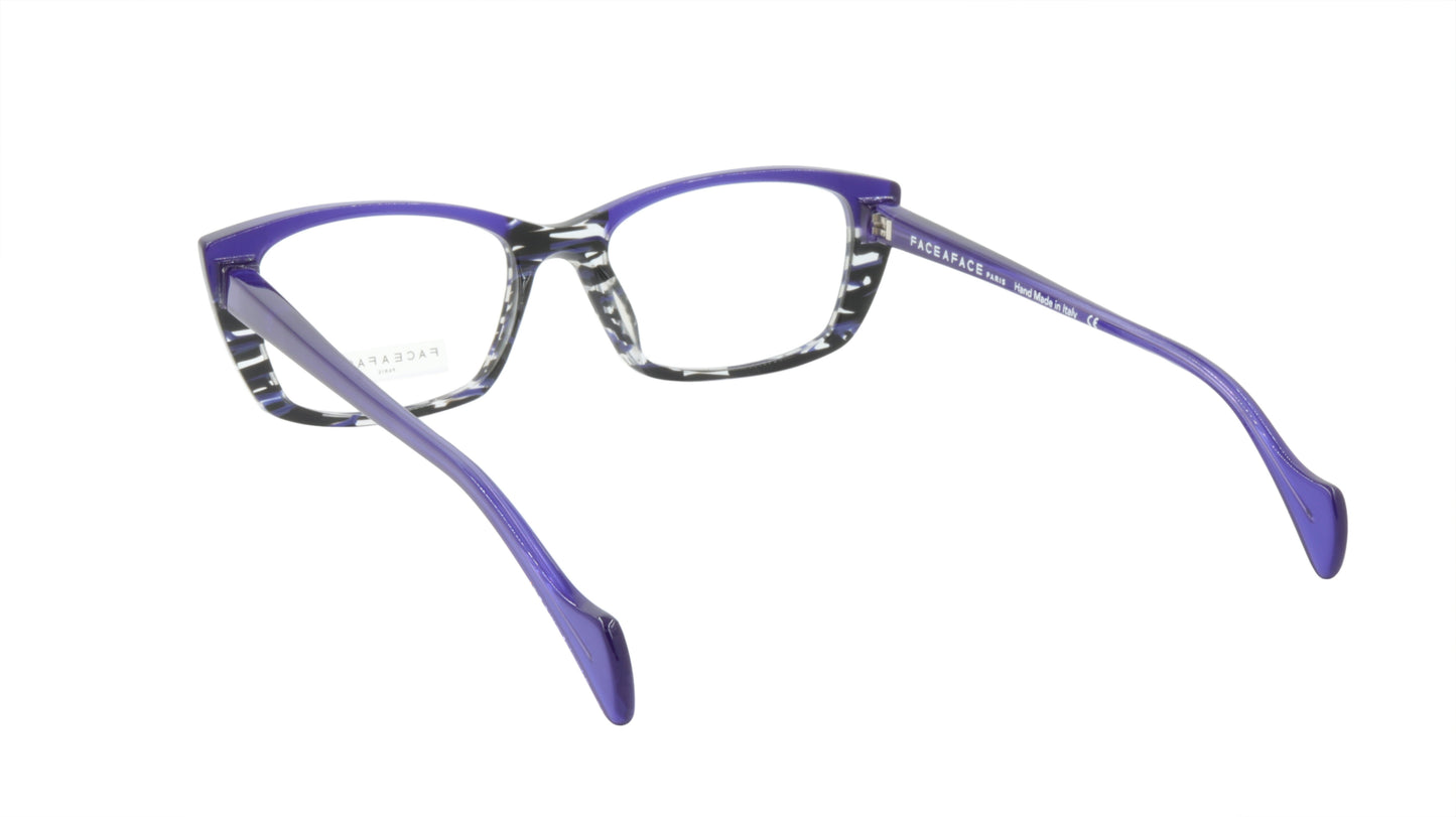 Face A Face Eyeglasses Frame SELMA 2 Col. 2014 Acetate Lines and Blue Light