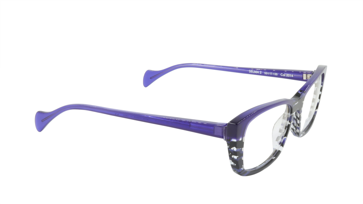 Face A Face Eyeglasses Frame SELMA 2 Col. 2014 Acetate Lines and Blue Light
