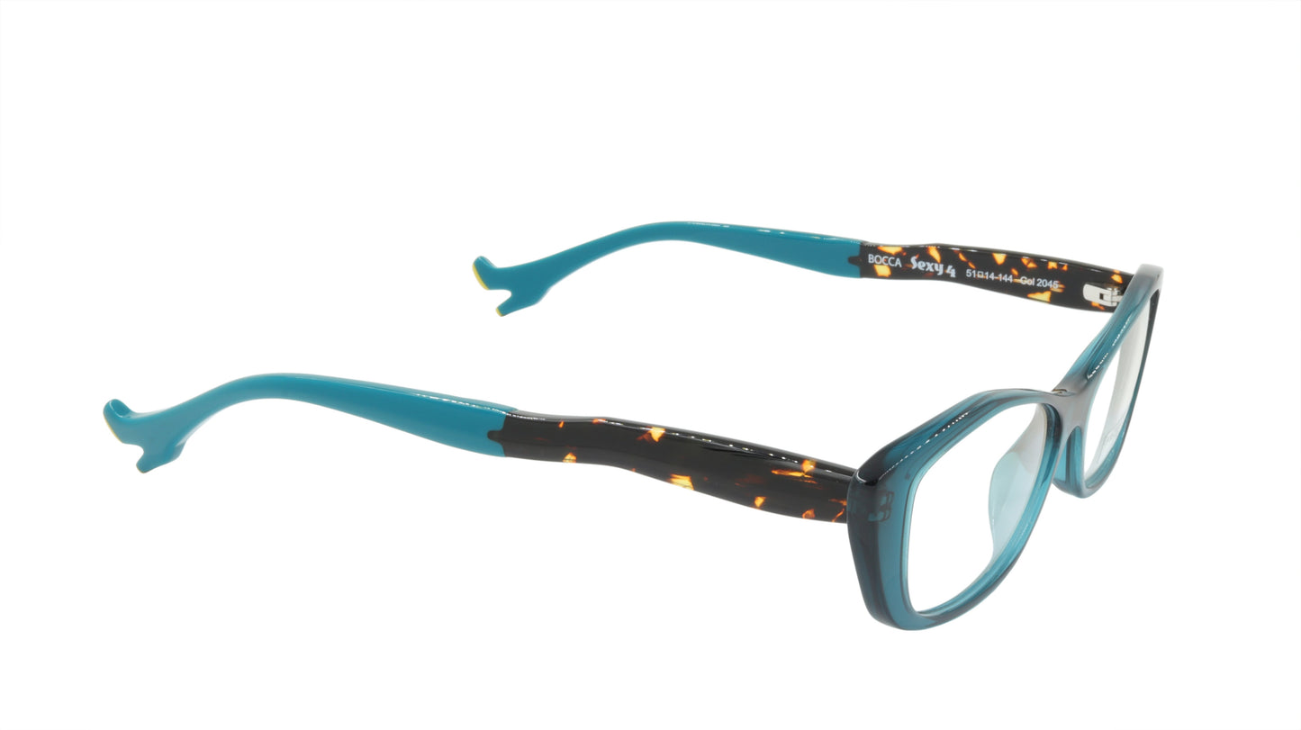 Face A Face Eyeglasses Frame BOCCA SEXY 4 Col. 2045 Acetate Dark Transparent