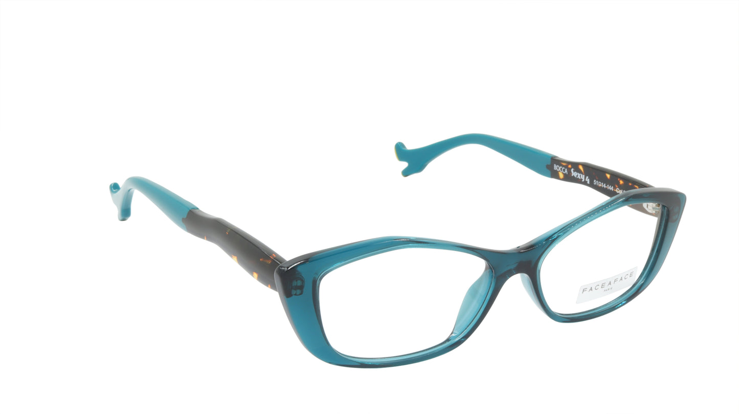Face A Face Eyeglasses Frame BOCCA SEXY 4 Col. 2045 Acetate Dark Transparent