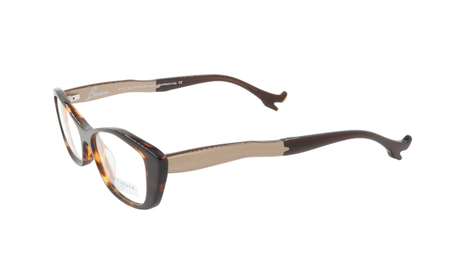 Face A Face Eyeglasses Frame BOCCA SEXY 4 Col. 476 Acetate Tortoise Beige Brown