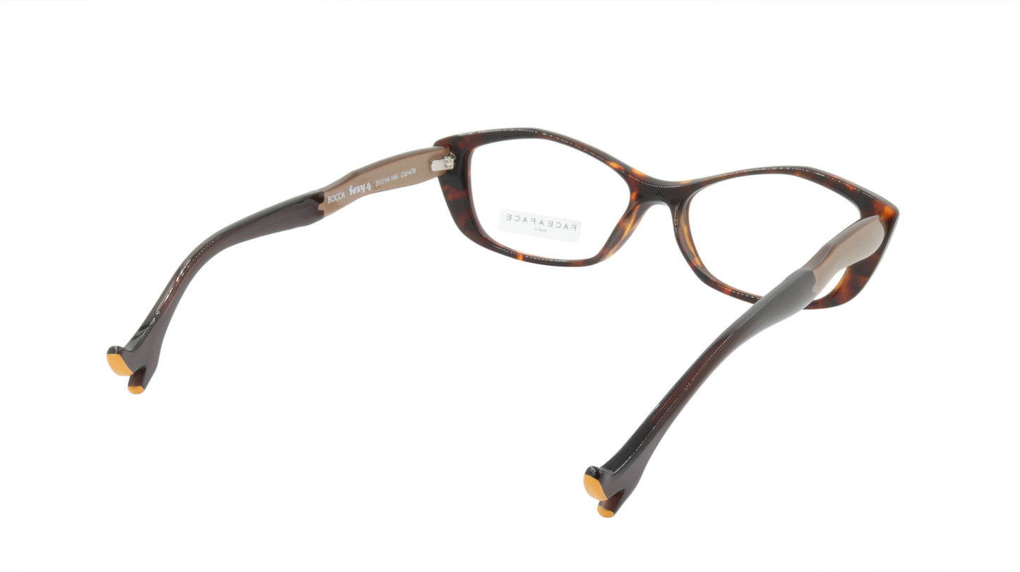 Face A Face Eyeglasses Frame BOCCA SEXY 4 Col. 476 Acetate Tortoise Beige Brown