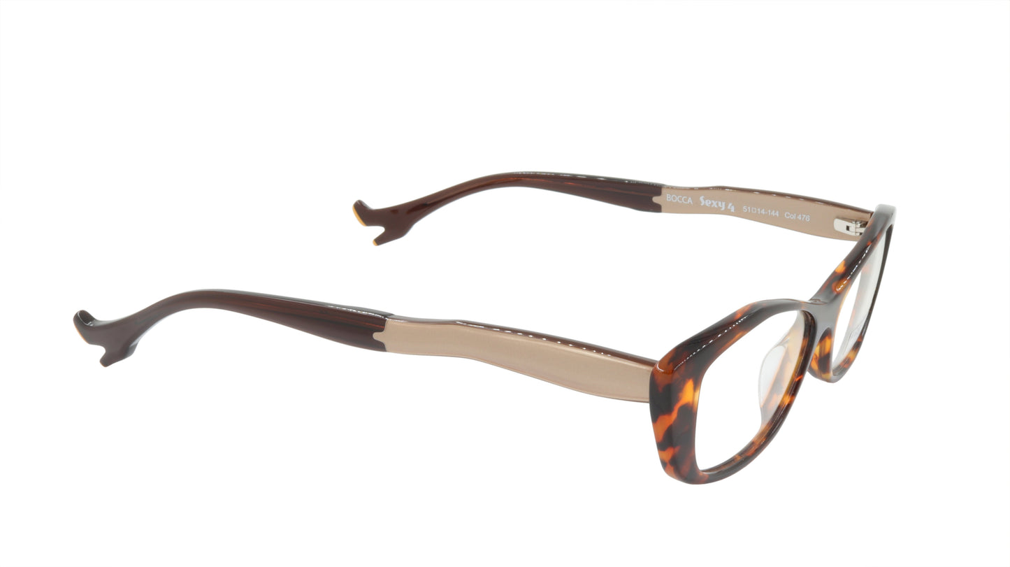 Face A Face Eyeglasses Frame BOCCA SEXY 4 Col. 476 Acetate Tortoise Beige Brown