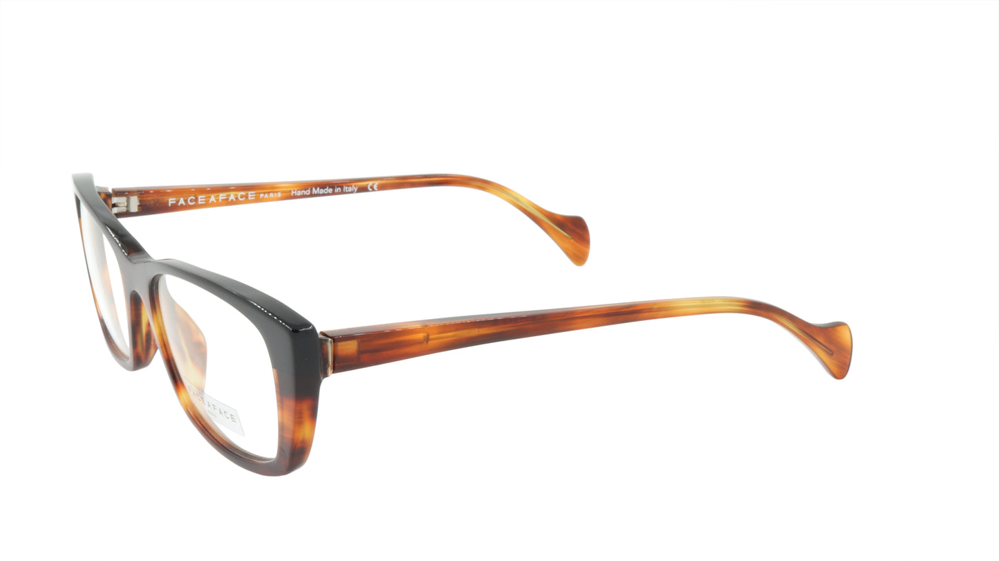Face A Face Eyeglasses Frame SELMA 2 Col. 167 Acetate Bronw Horn Black