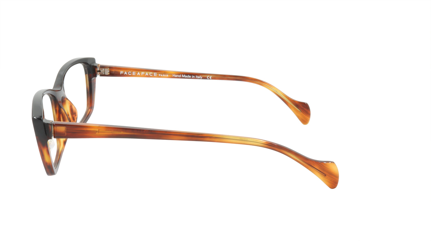 Face A Face Eyeglasses Frame SELMA 2 Col. 167 Acetate Bronw Horn Black