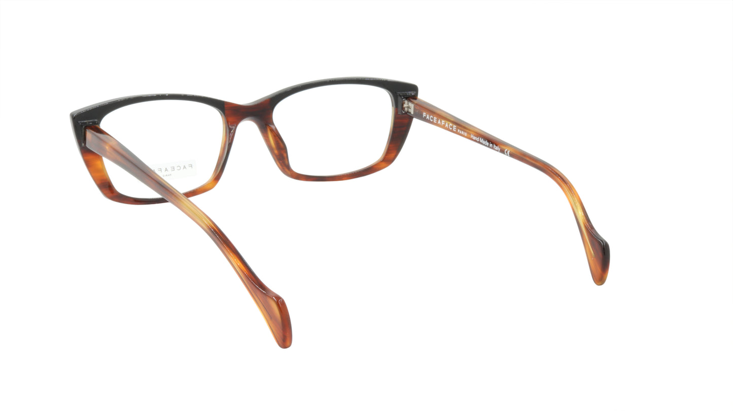 Face A Face Eyeglasses Frame SELMA 2 Col. 167 Acetate Bronw Horn Black
