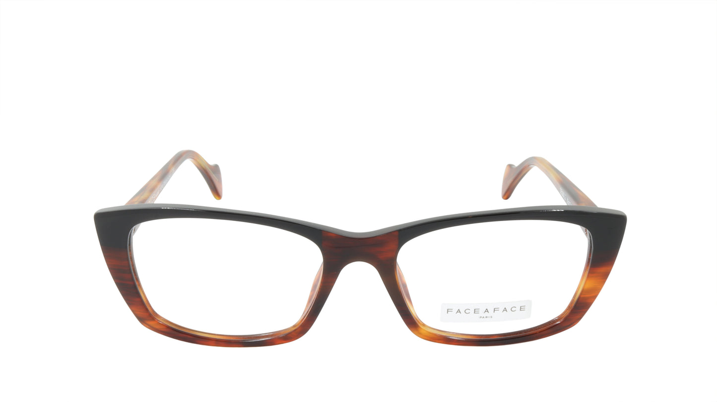 Face A Face Eyeglasses Frame SELMA 2 Col. 167 Acetate Bronw Horn Black
