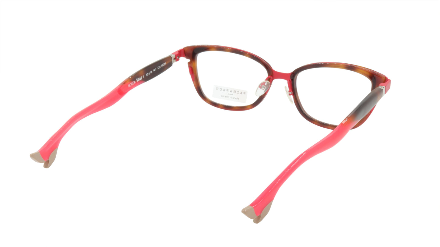 Face A Face Eyeglasses Frame BOCCA STAR 1 Col. 982M Acetate Matte Cherry Red