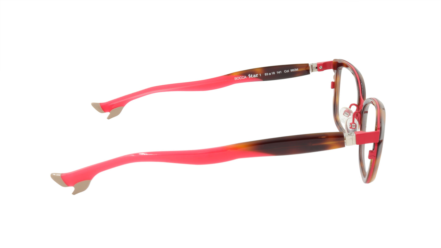 Face A Face Eyeglasses Frame BOCCA STAR 1 Col. 982M Acetate Matte Cherry Red
