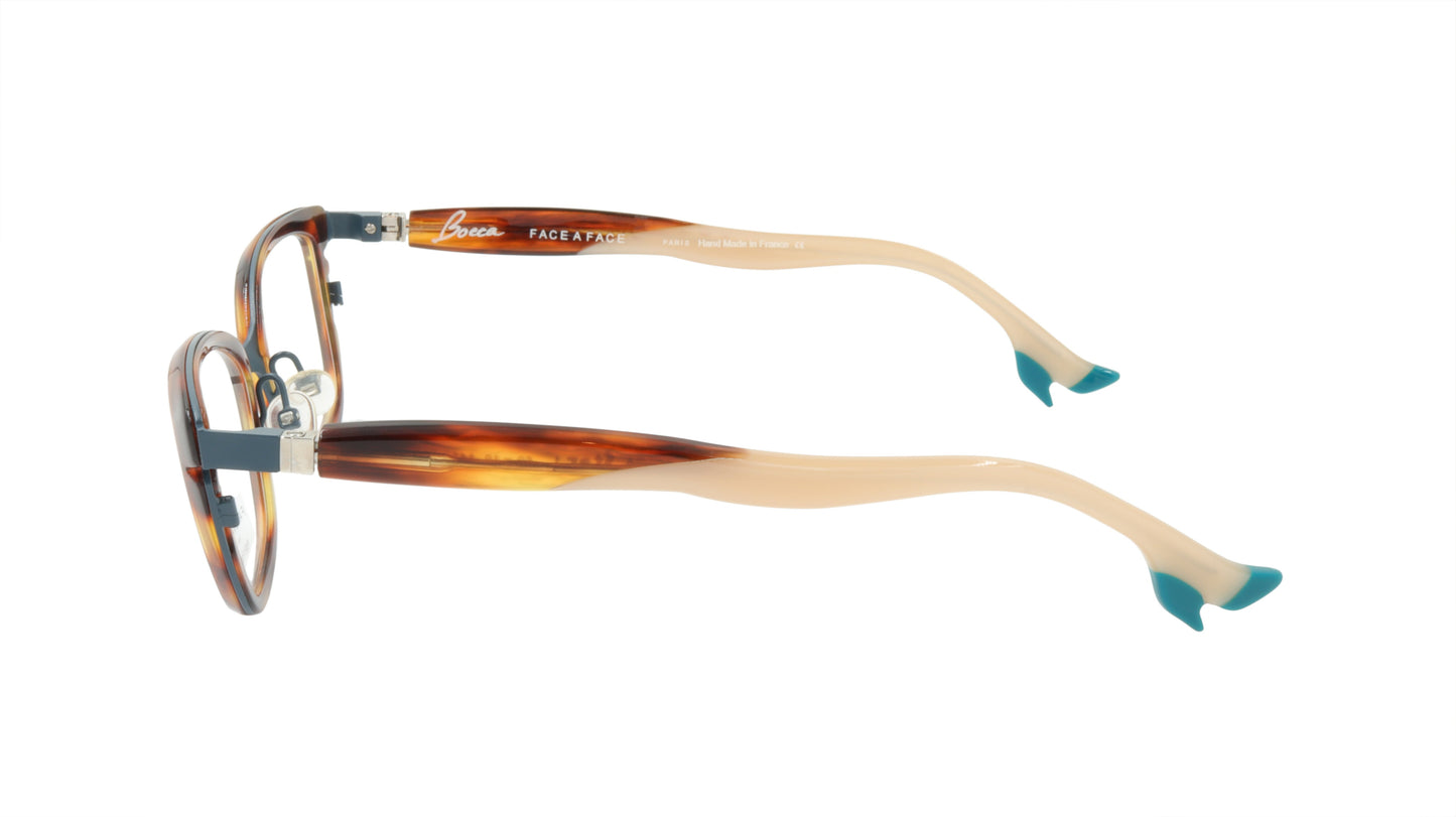 Face A Face Eyeglasses Frame BOCCA STAR 1 Col. 9470 Acetate Blue Grey Brown Horn