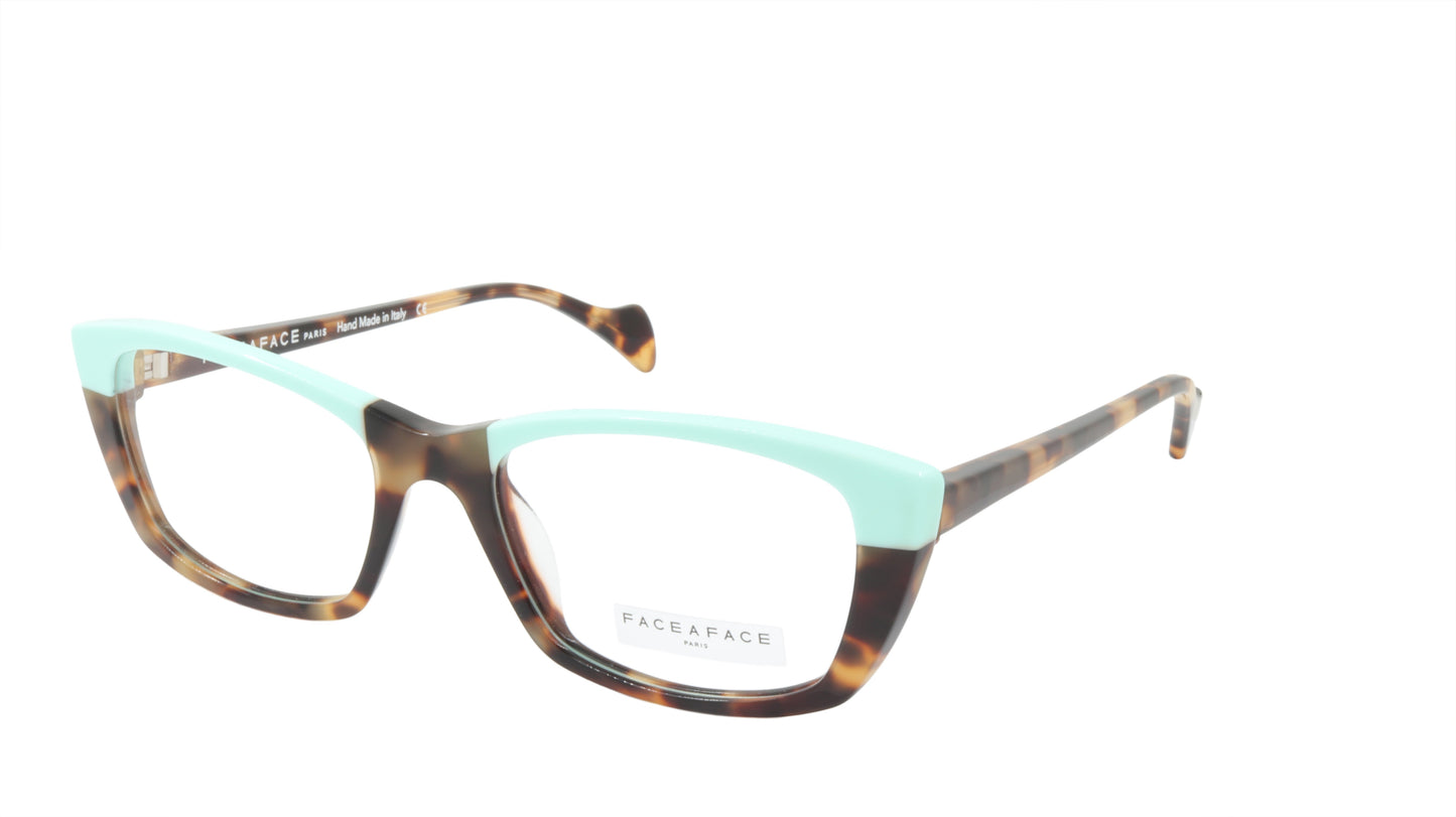Face A Face Eyeglasses Frame SELMA 2 Col. 2120 Acetate Camouflage Yellow Opaque
