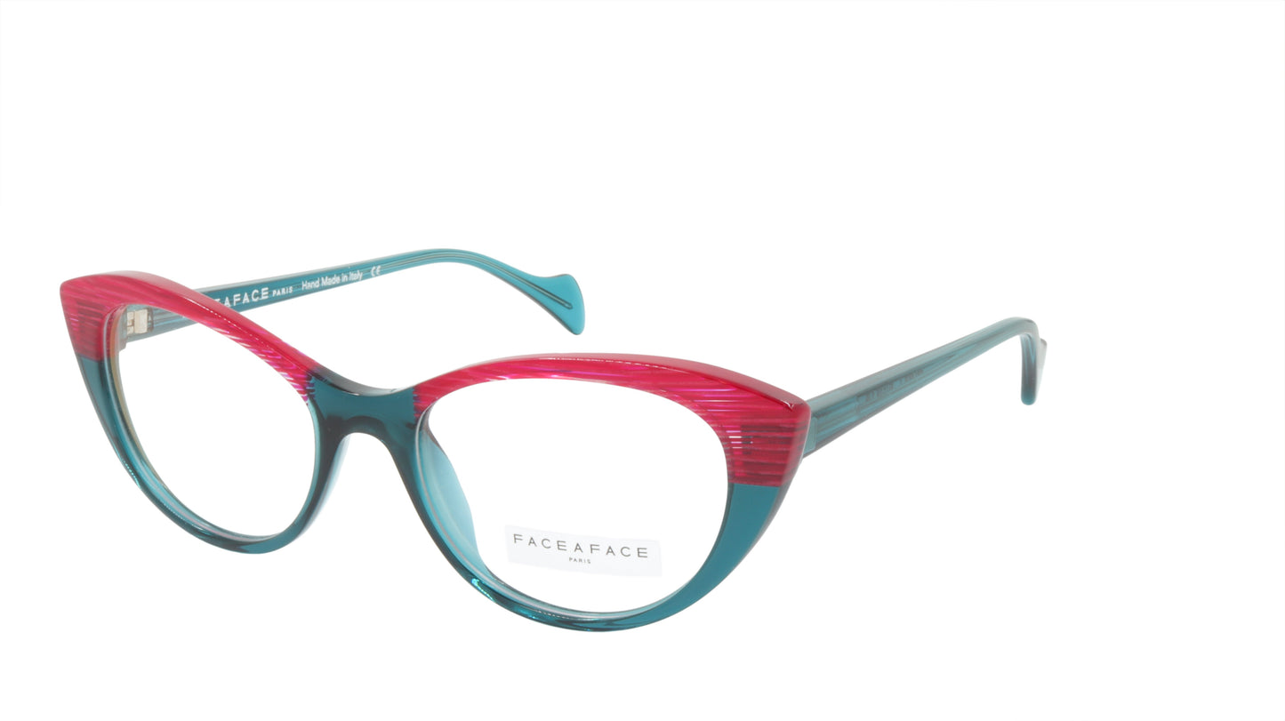 Face A Face Eyeglasses Frame SELMA 1 Col. 2045 Acetate Transparent Duck Blue
