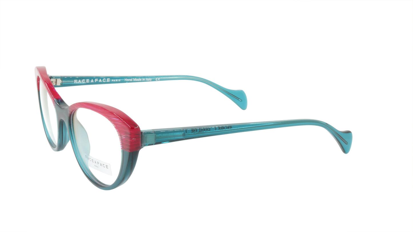Face A Face Eyeglasses Frame SELMA 1 Col. 2045 Acetate Transparent Duck Blue