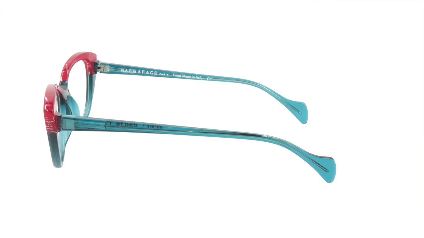 Face A Face Eyeglasses Frame SELMA 1 Col. 2045 Acetate Transparent Duck Blue