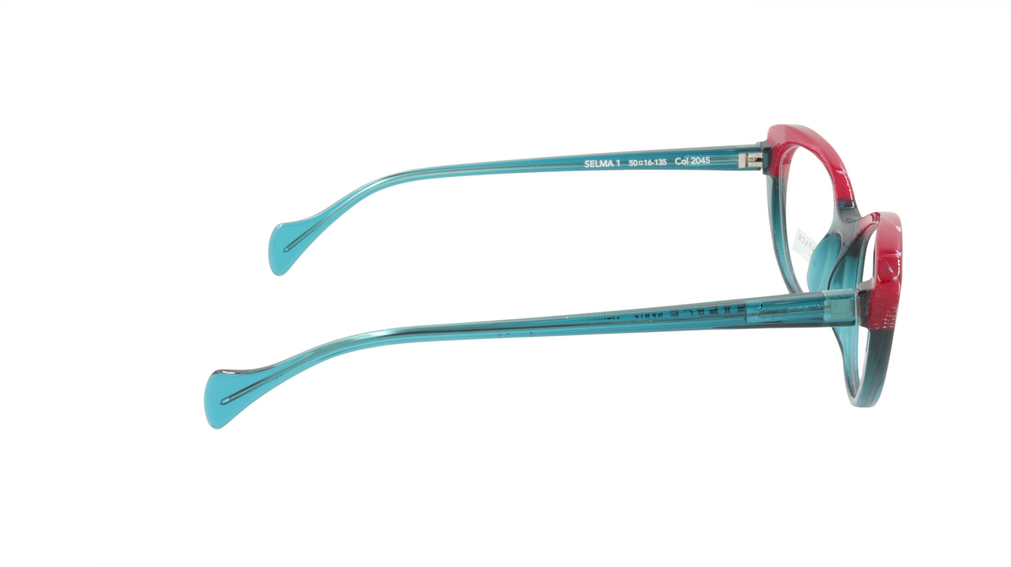 Face A Face Eyeglasses Frame SELMA 1 Col. 2045 Acetate Transparent Duck Blue