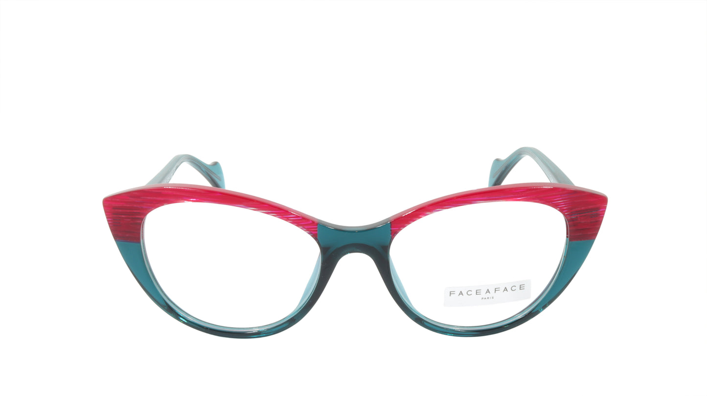 Face A Face Eyeglasses Frame SELMA 1 Col. 2045 Acetate Transparent Duck Blue