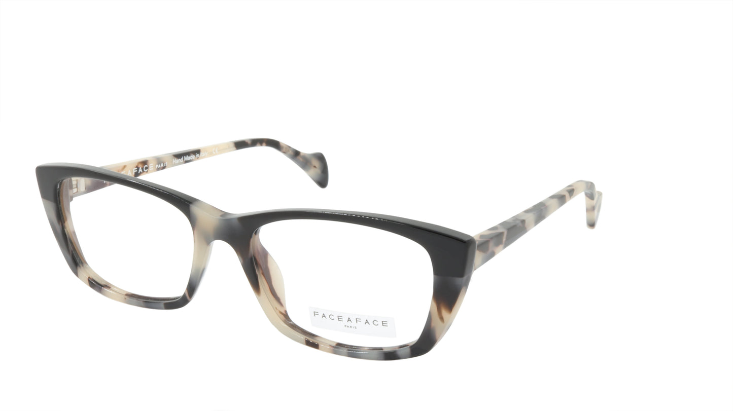 Face A Face Eyeglasses Frame SELMA 2 Col. 7407 Acetate Congo Camouflage Black