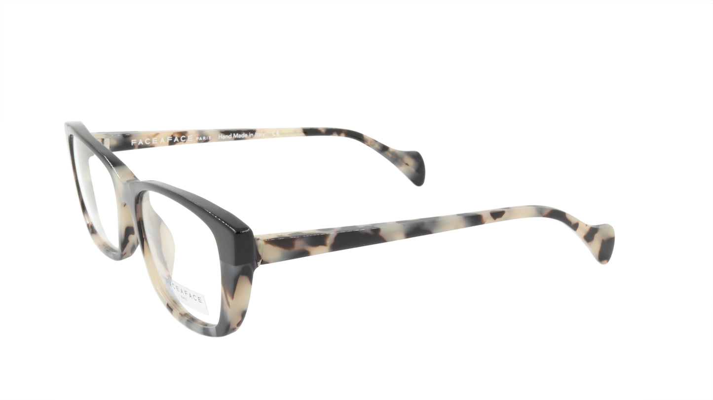 Face A Face Eyeglasses Frame SELMA 2 Col. 7407 Acetate Congo Camouflage Black