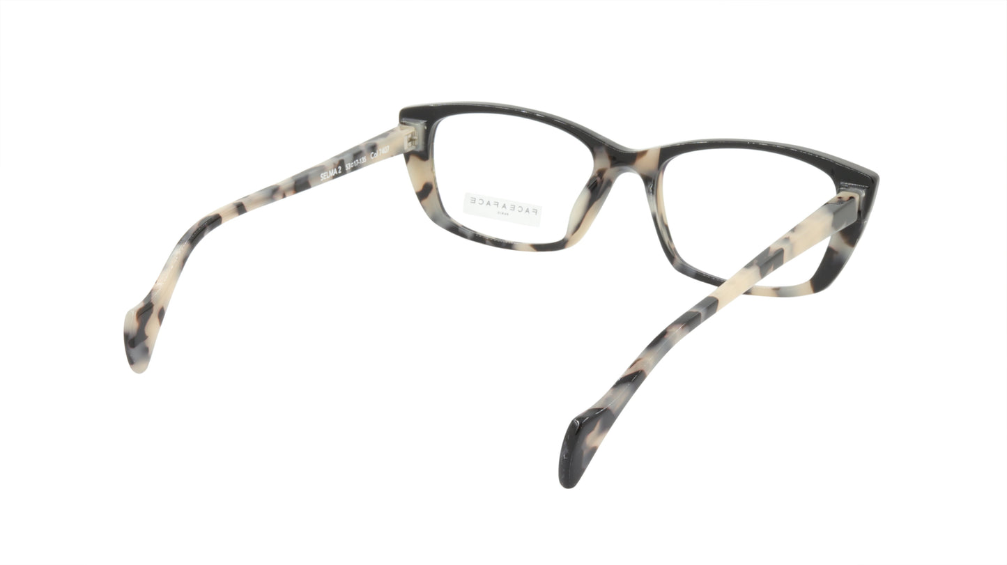 Face A Face Eyeglasses Frame SELMA 2 Col. 7407 Acetate Congo Camouflage Black