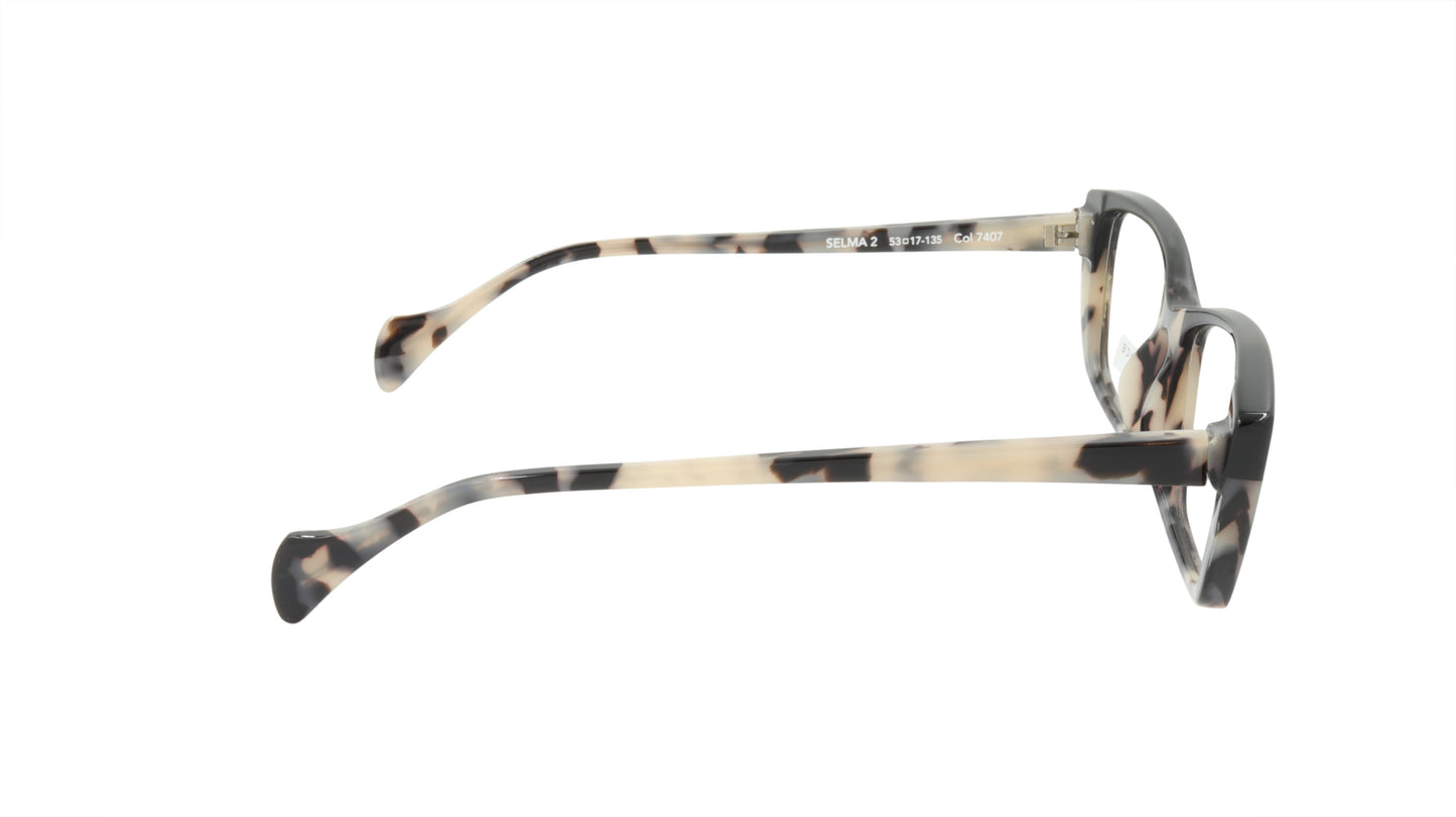 Face A Face Eyeglasses Frame SELMA 2 Col. 7407 Acetate Congo Camouflage Black