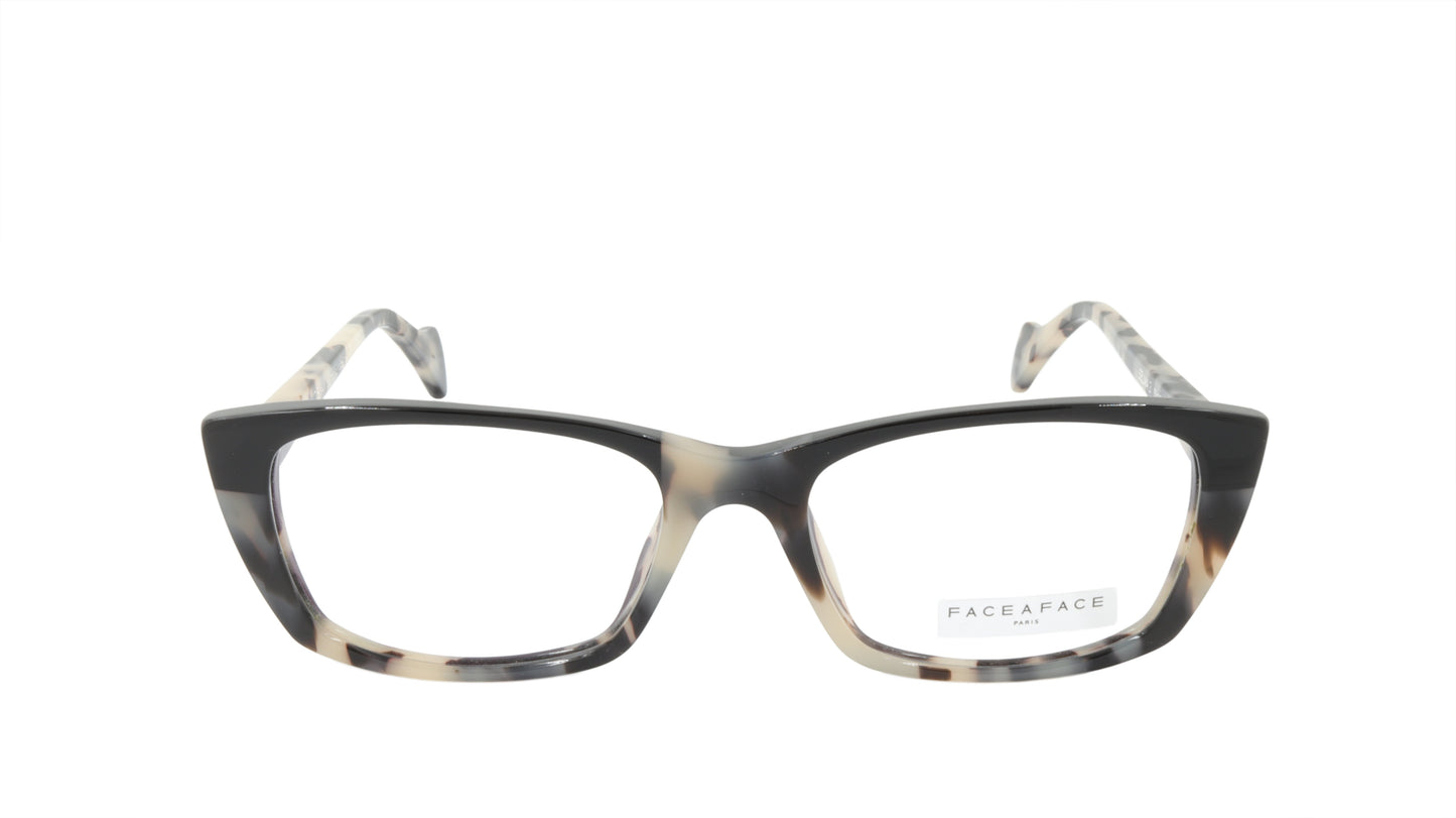 Face A Face Eyeglasses Frame SELMA 2 Col. 7407 Acetate Congo Camouflage Black