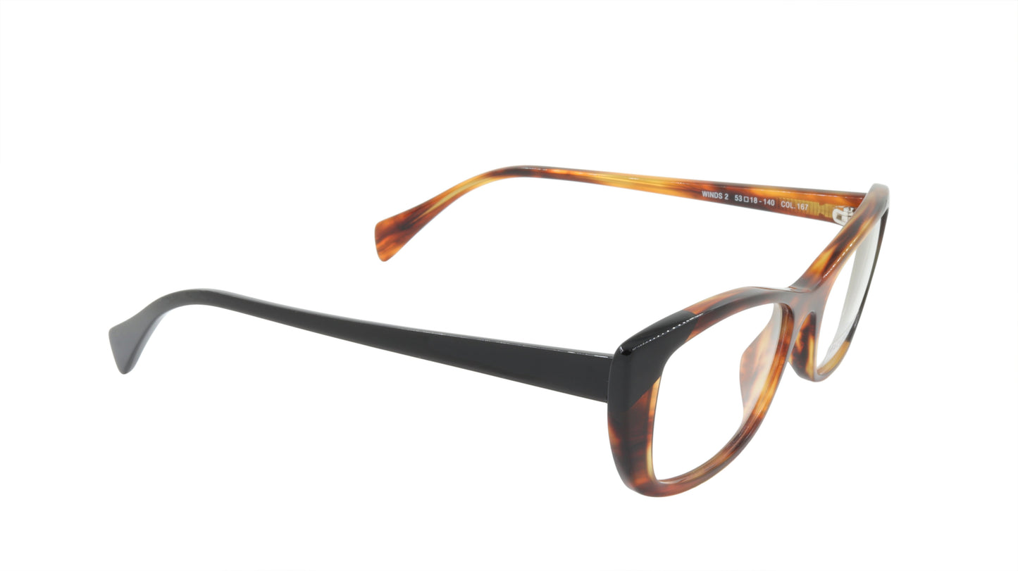Face A Face Eyeglasses Frame WINDS 2 Col. 167 Acetate Brown Horn