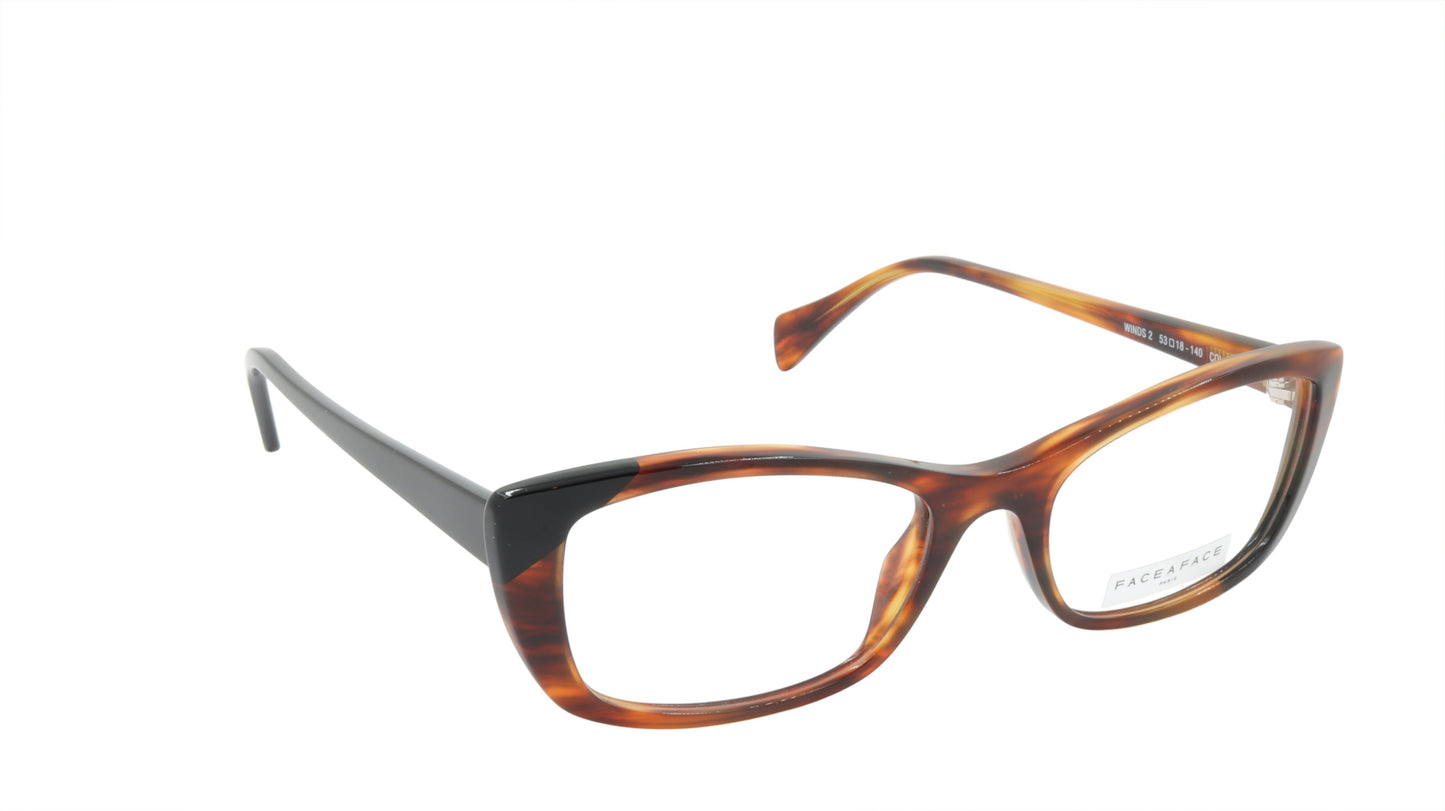 Face A Face Eyeglasses Frame WINDS 2 Col. 167 Acetate Brown Horn