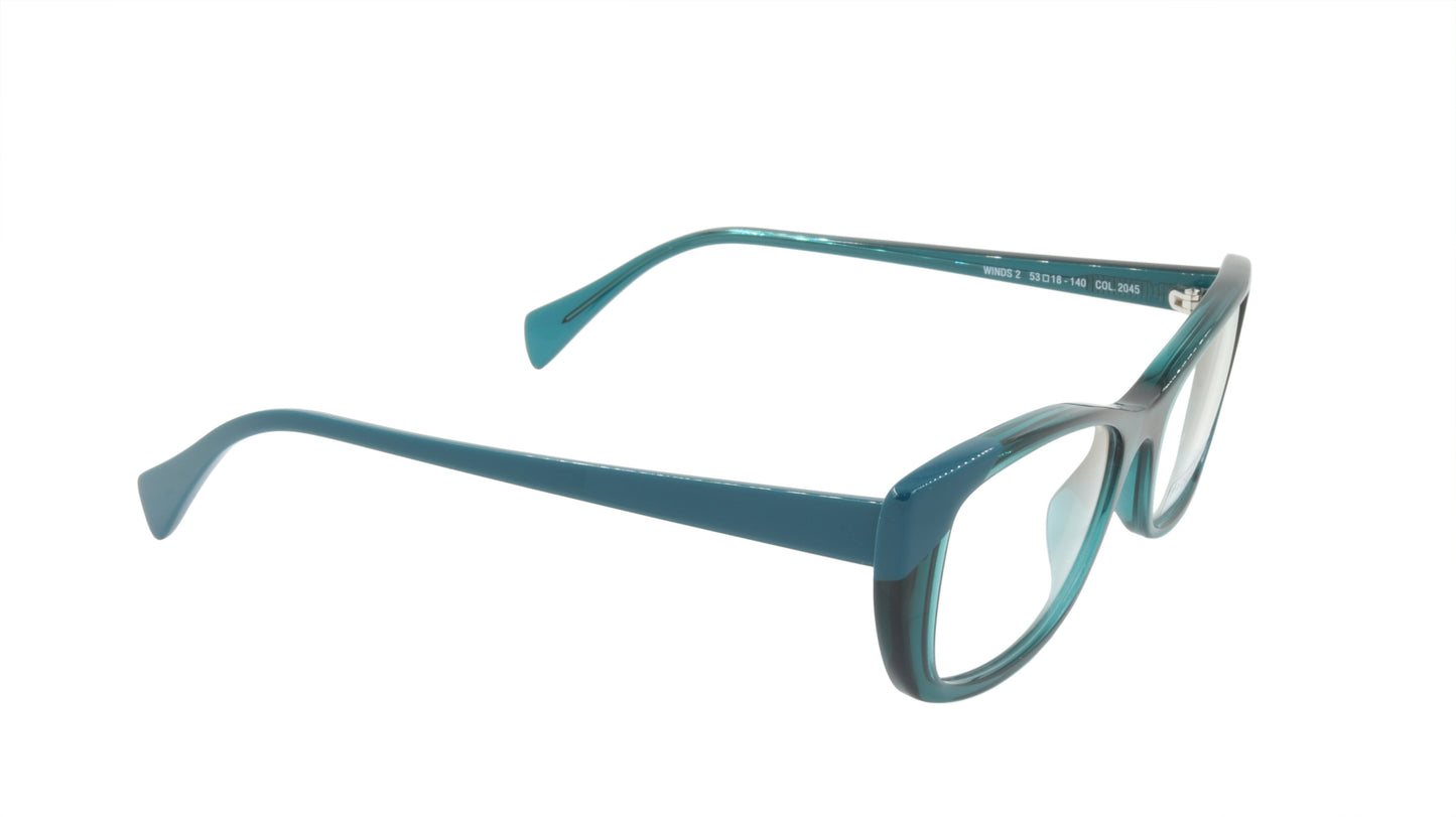 Face A Face Eyeglasses Frame WINDS 2 Col. 2045 Acetate Duck Blue