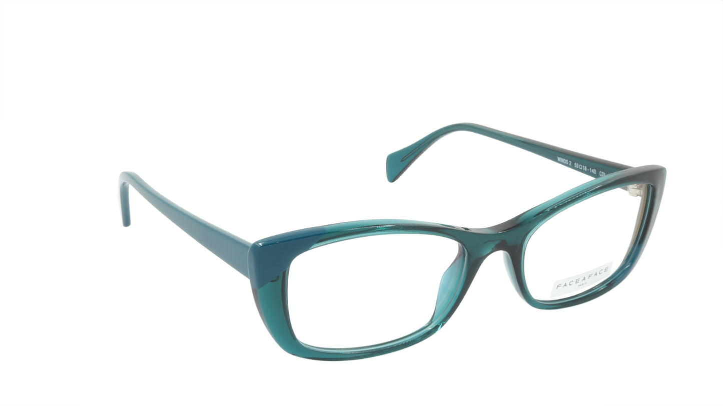 Face A Face Eyeglasses Frame WINDS 2 Col. 2045 Acetate Duck Blue