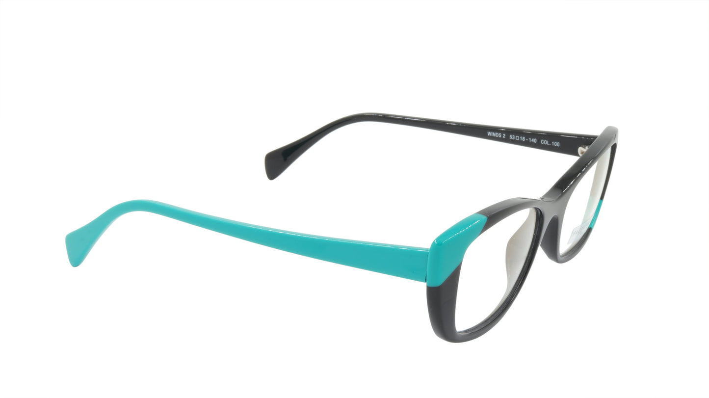 Face A Face Eyeglasses Frame WINDS 2 Col. 100 Acetate Black