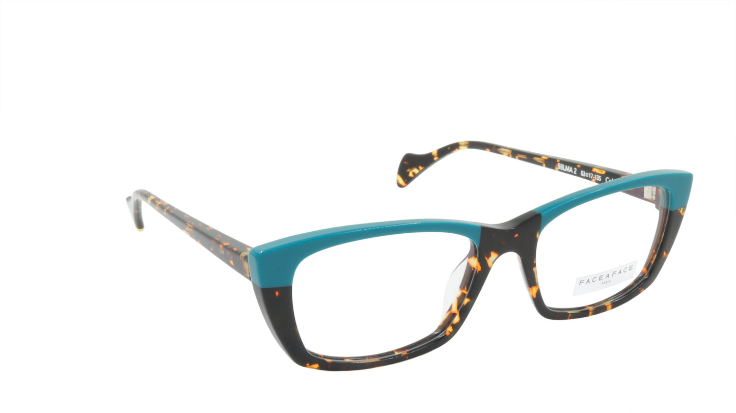 Face A Face Eyeglasses Frame SELMA 2 Col. 2056 Acetate Spotted Tortoise