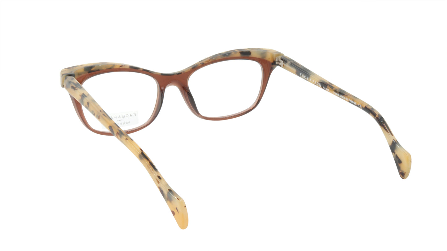 Face A Face Eyeglasses Frame GILDA 2 Col. 222 Acetate Chestnut Brown Safari