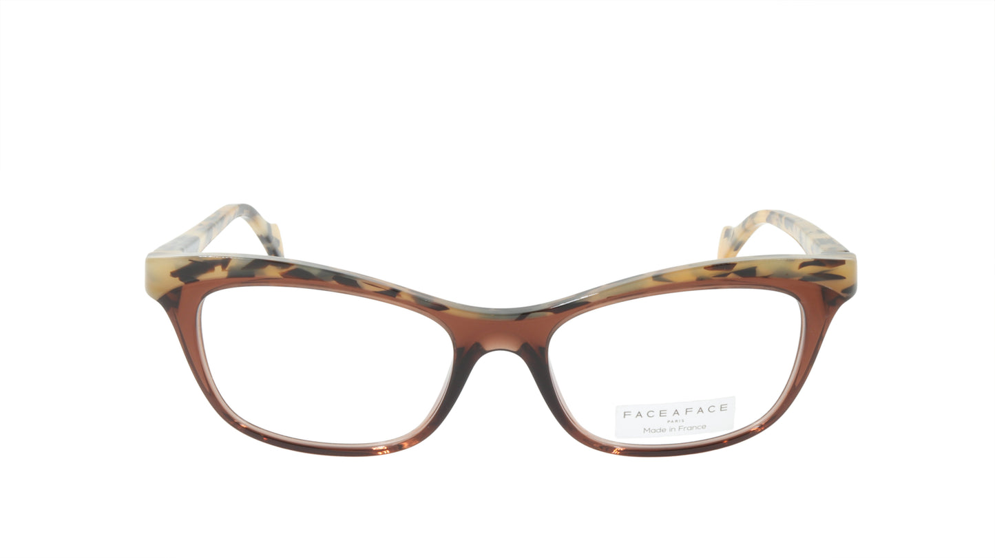 Face A Face Eyeglasses Frame GILDA 2 Col. 222 Acetate Chestnut Brown Safari