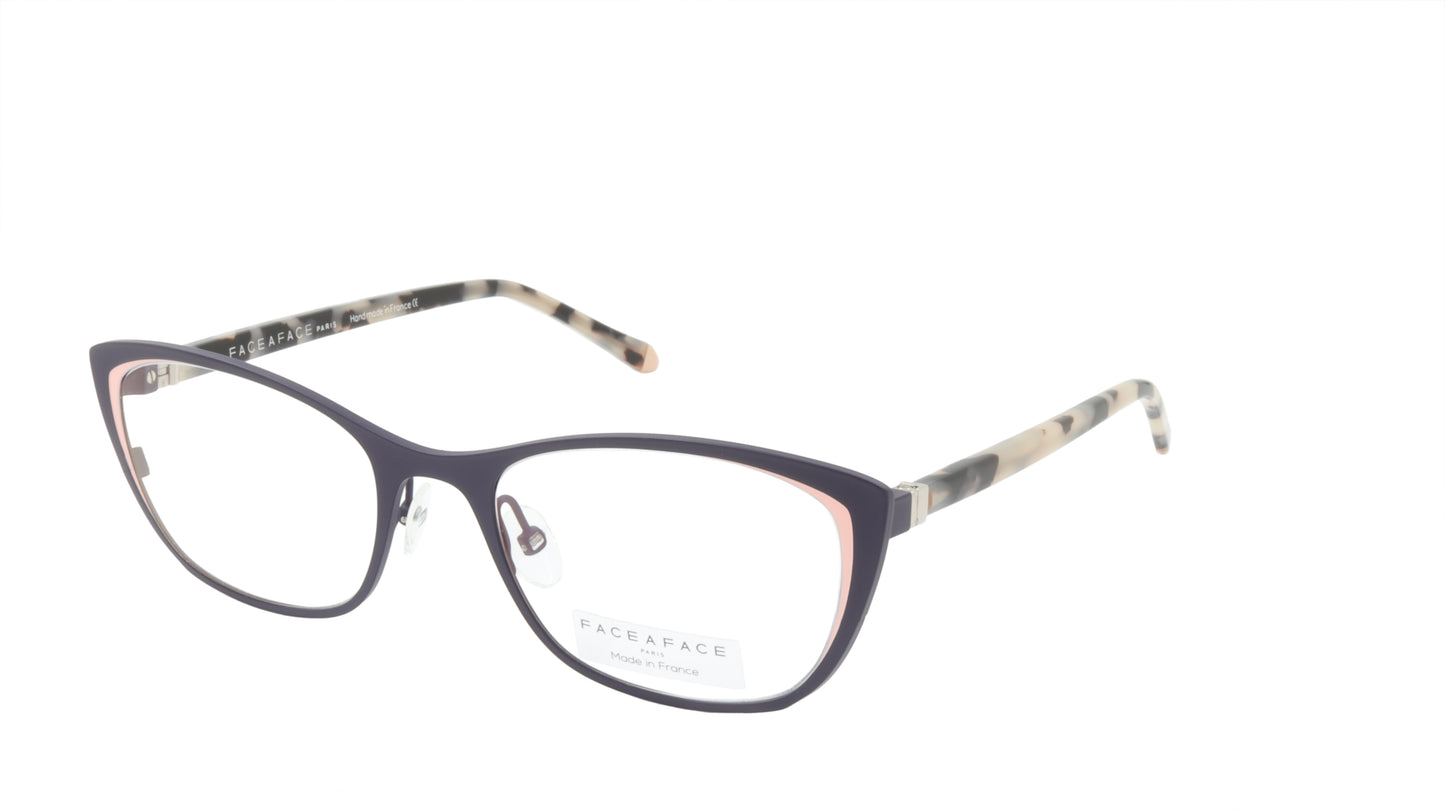 Face A Face Eyeglasses Frame JOYCE 1 Col. 9420 Acetate Matte Dark Violet Pastel