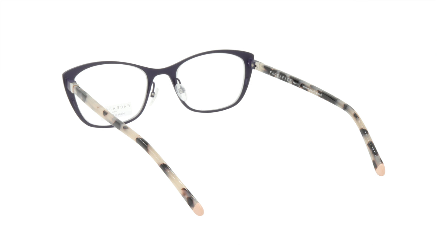 Face A Face Eyeglasses Frame JOYCE 1 Col. 9420 Acetate Matte Dark Violet Pastel