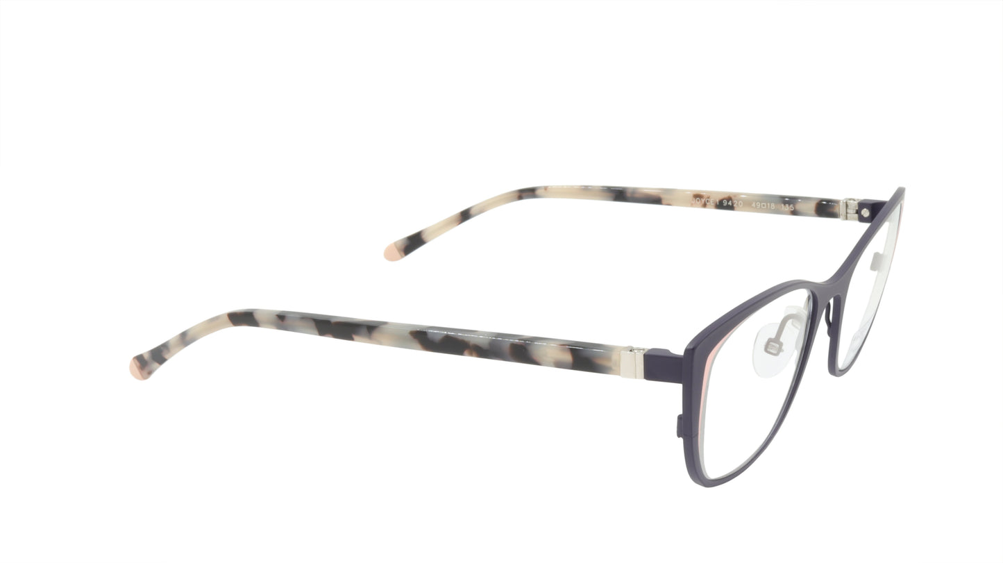 Face A Face Eyeglasses Frame JOYCE 1 Col. 9420 Acetate Matte Dark Violet Pastel